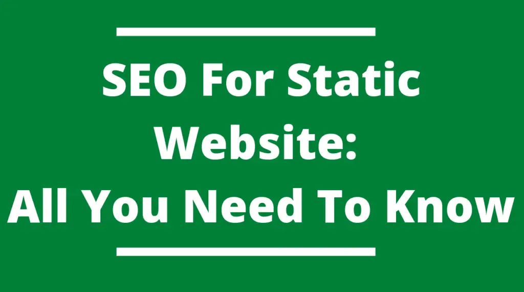 SEO For Static Website