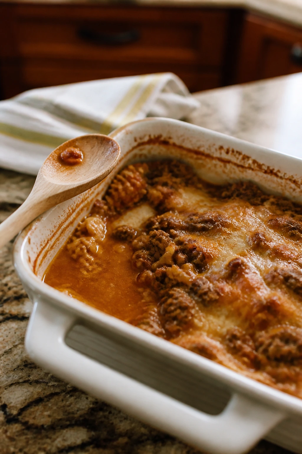 Casserole with soupy sauce indicating common mistakes to avoid