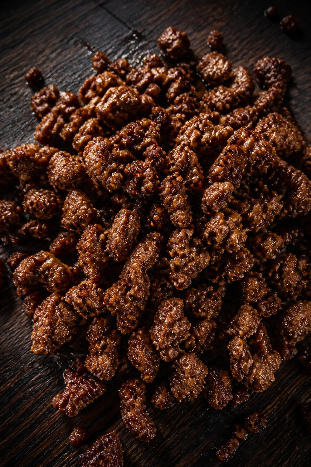 Close-up of browned ground beef with crispy edges