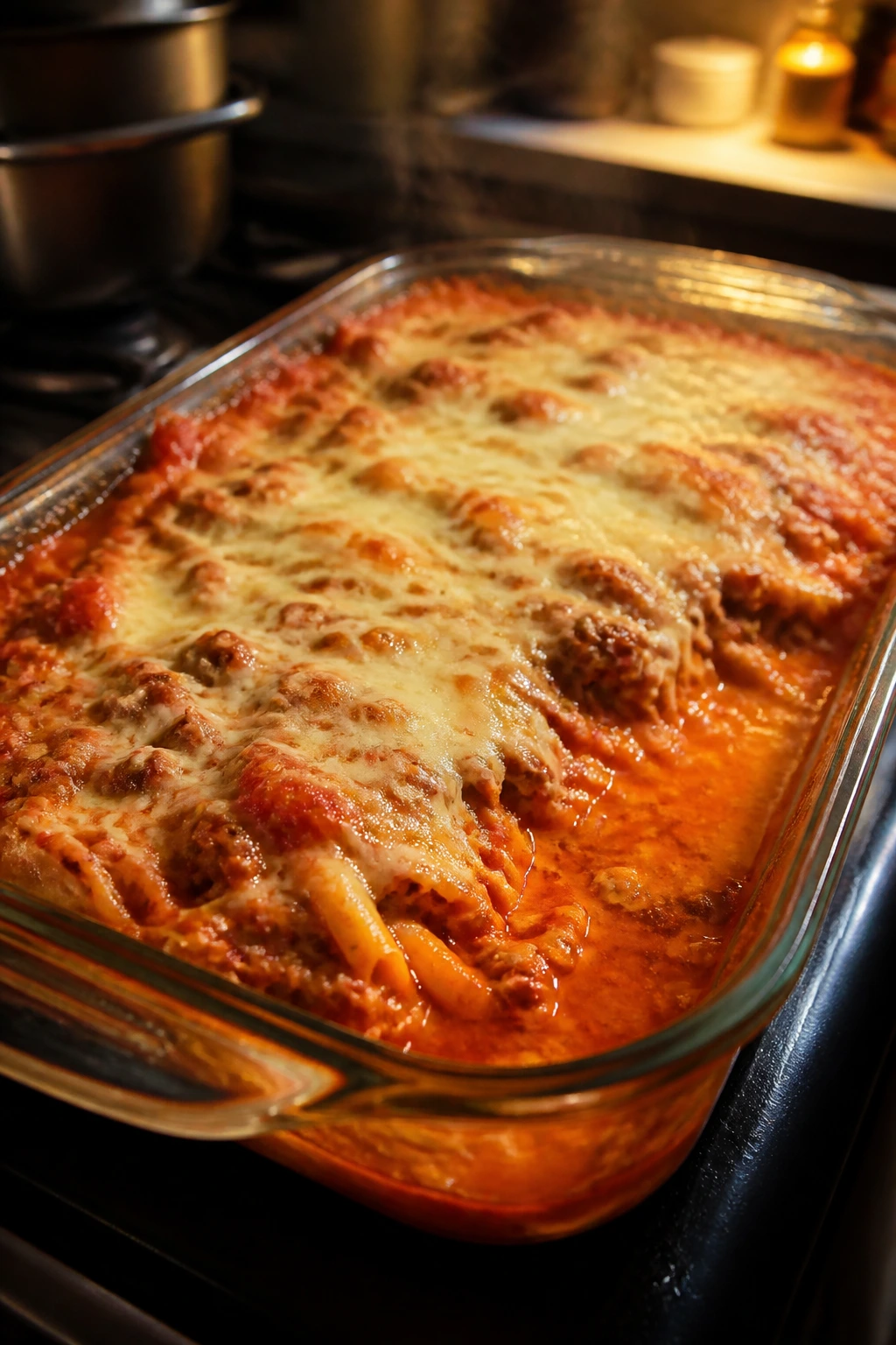 Casserole with watery sauce highlighting common freezing and baking mistakes