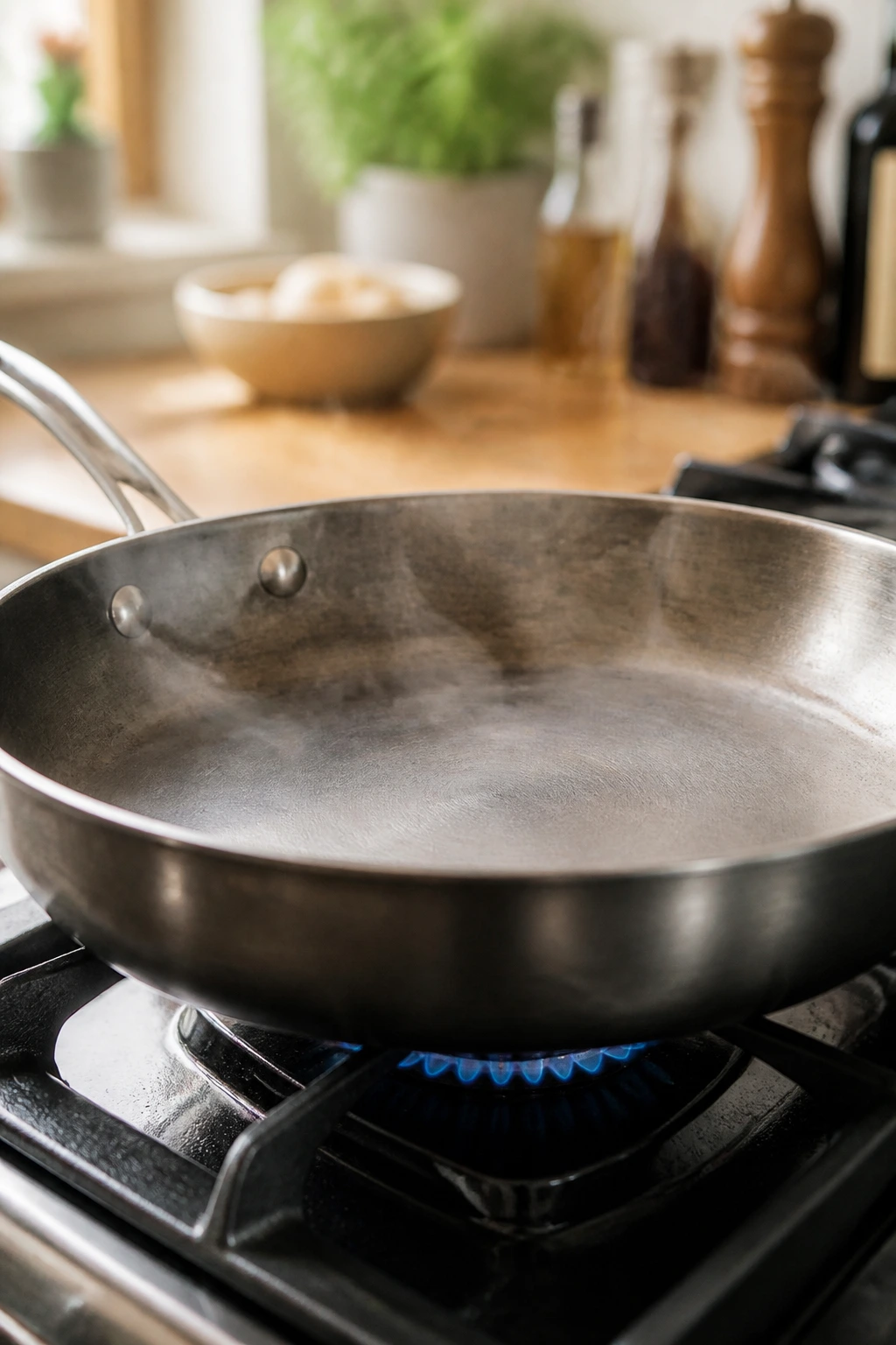 Large skillet on stove ready for quick weeknight dinners