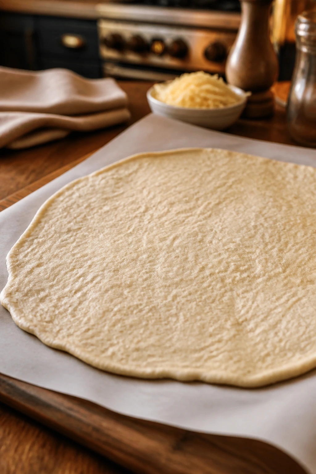 Gluten-free dough sheet prepared for stromboli variations