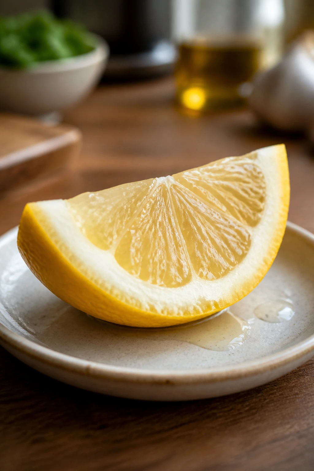 Lemon wedge ready to boost flavor