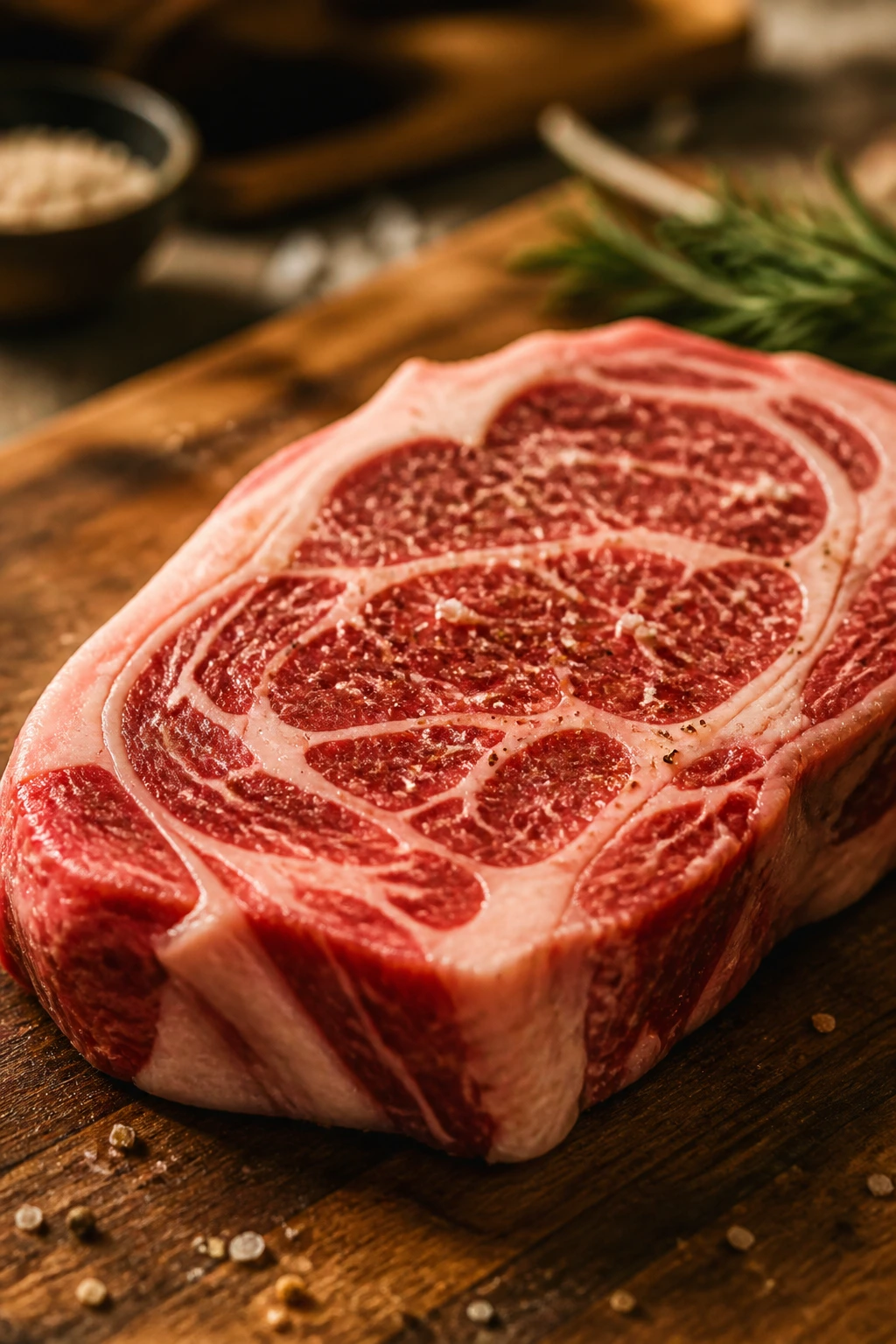 Ribeye steak with marbling highlighting smart shopping for quality ingredients.