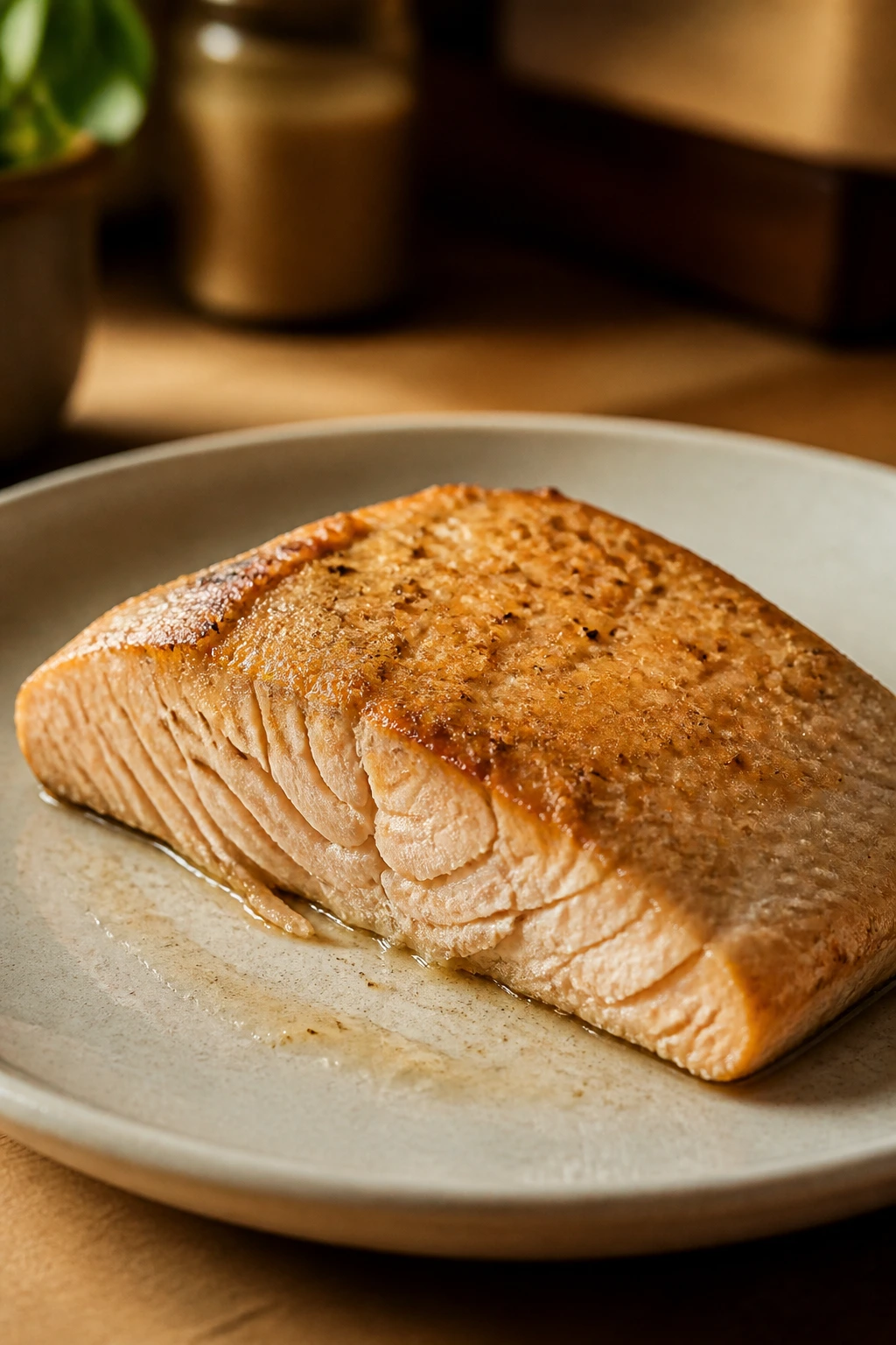 Overcooked salmon illustrating common mistake