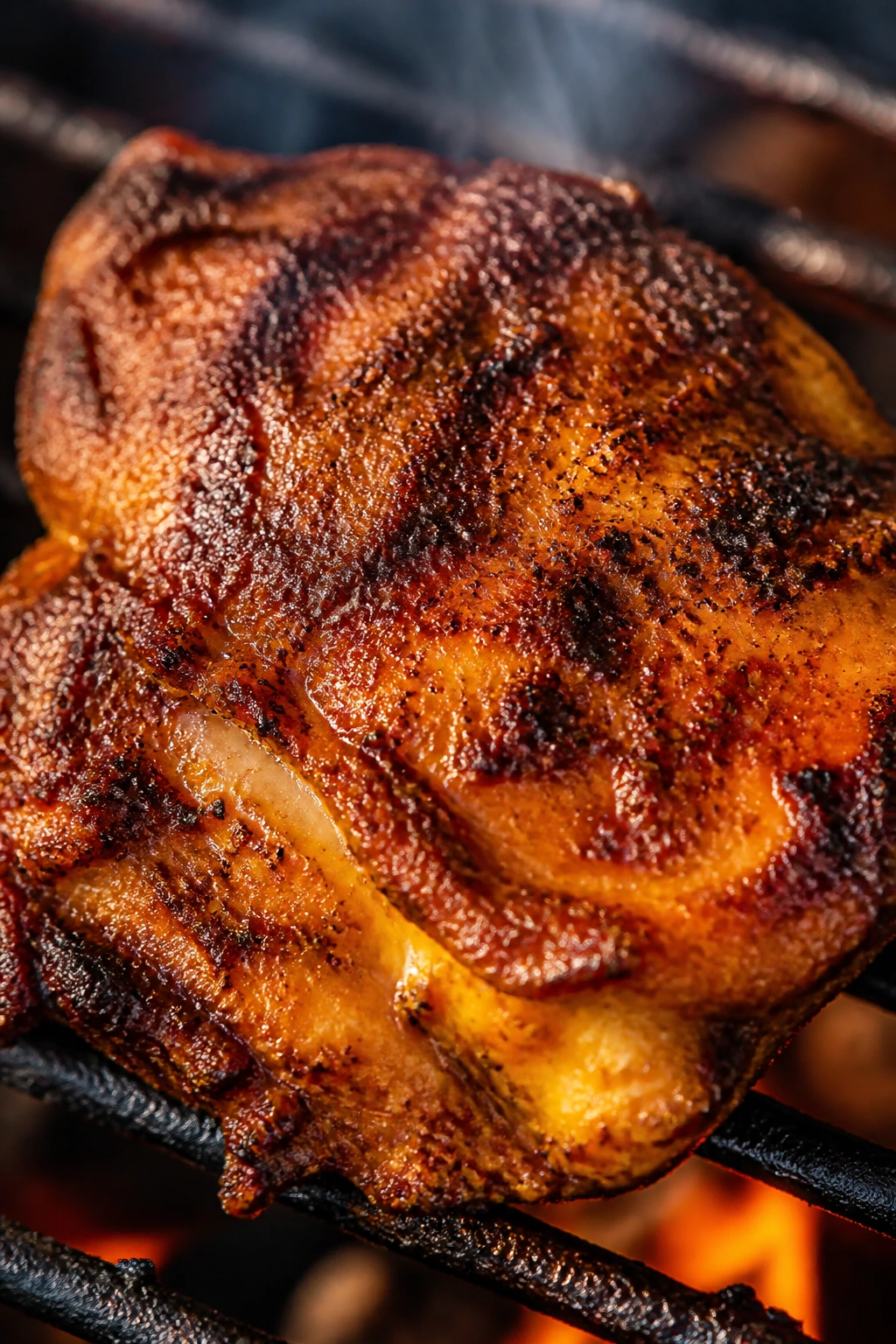 Shawarma-spiced chicken thigh with dark spice crust
