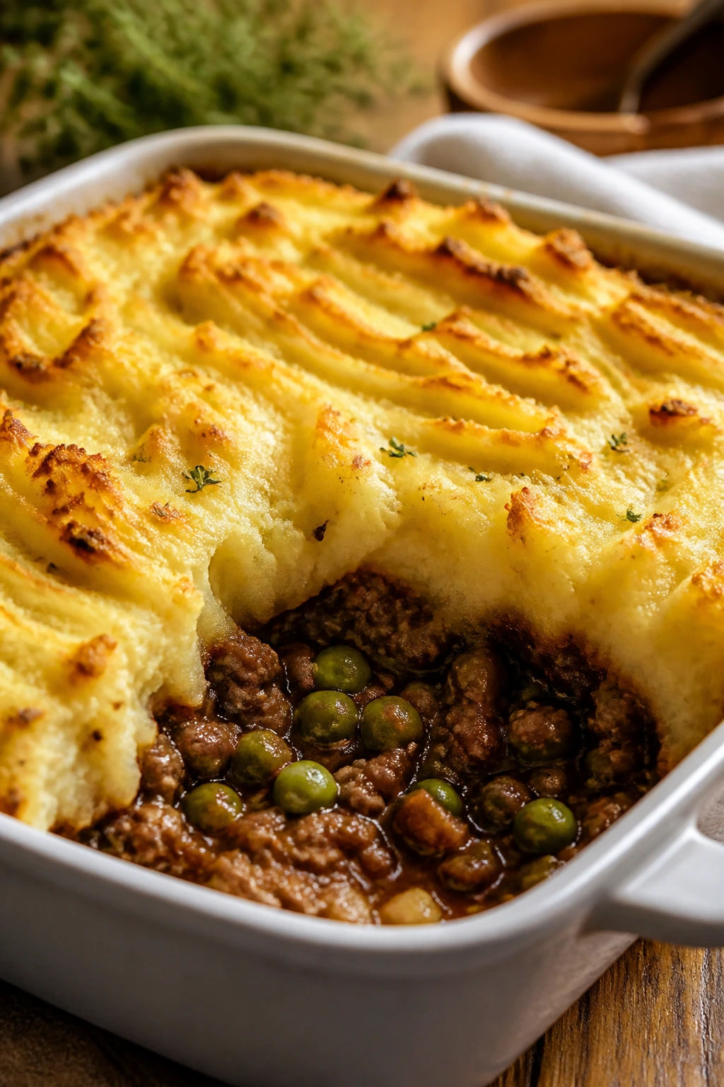 Shepherd's pie with mashed potato topping
