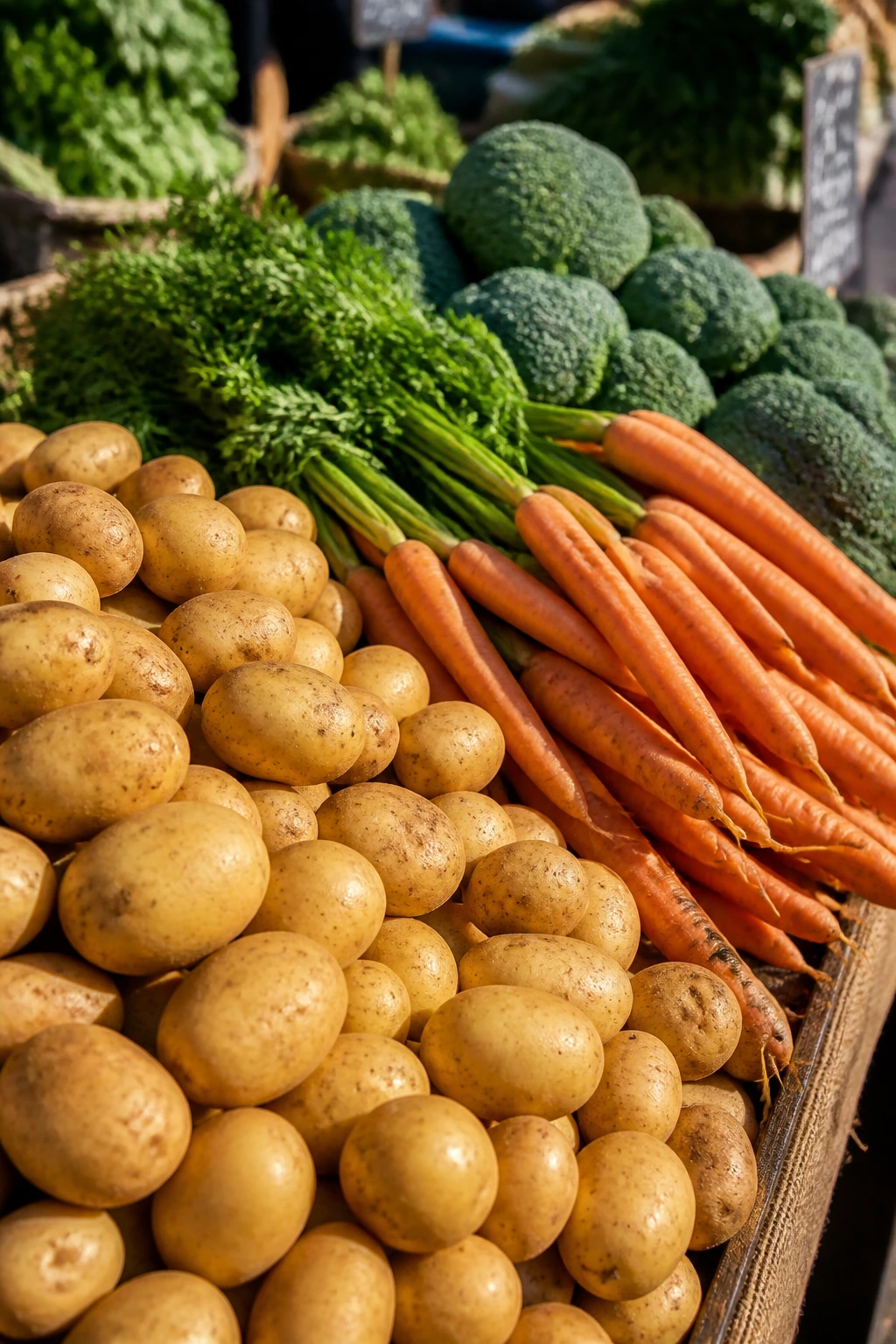 Fresh produce on a market table illustrating smart shopping and ingredients