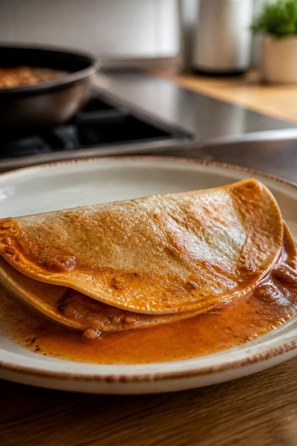 Soggy tortilla showing a common mistake in cooking