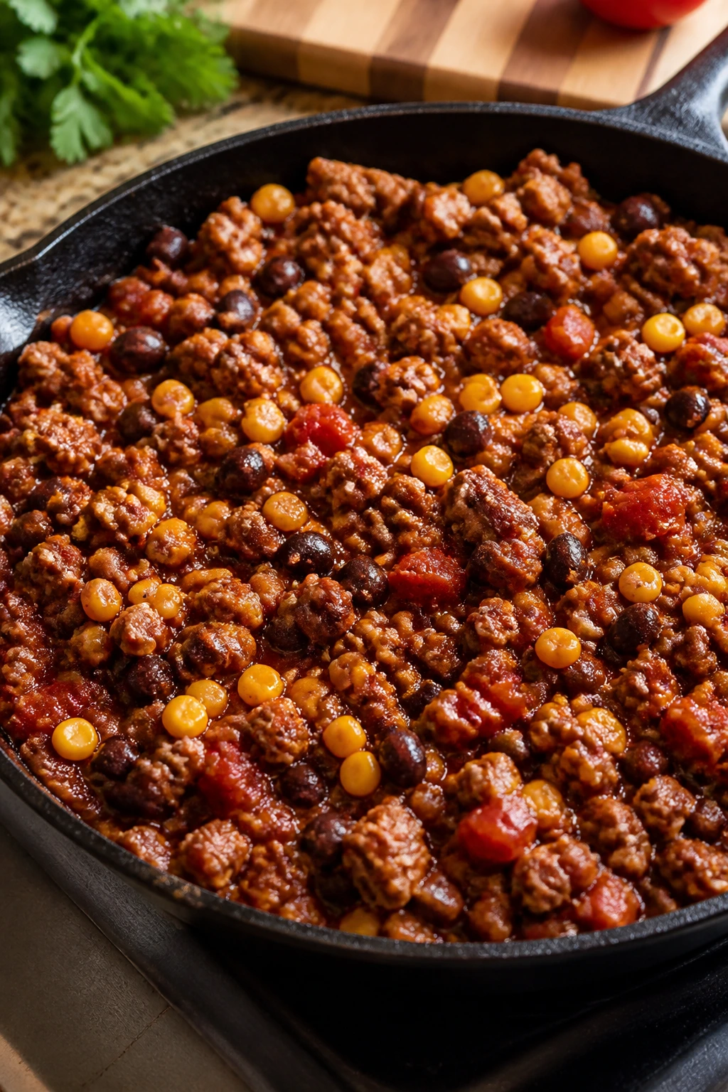 Turkey taco skillet with ground turkey and salsa