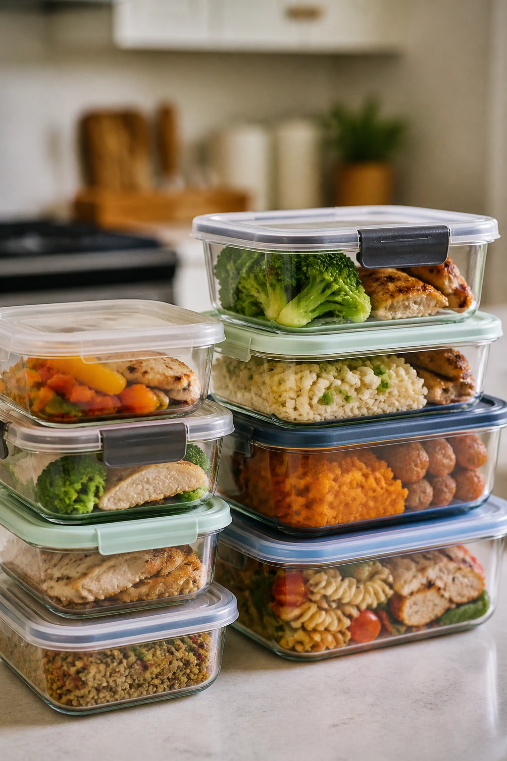 Airtight containers ready for make-ahead storage