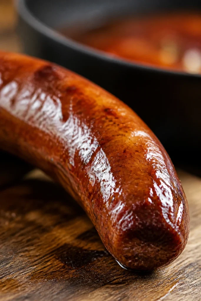 Juicy Andouille Sausage with Brown Sugar Glaze