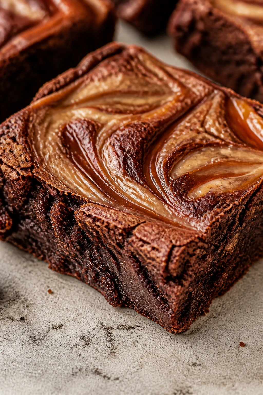 Apple butter swirl brownie close-up