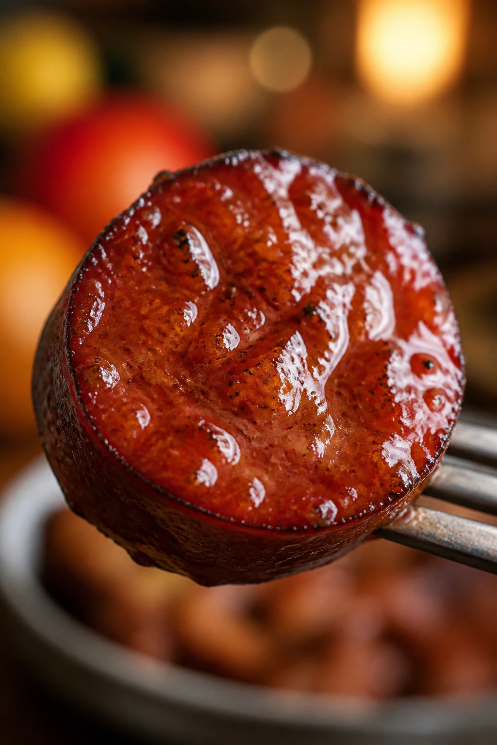 Sausage with Apple Orchard Glaze close-up