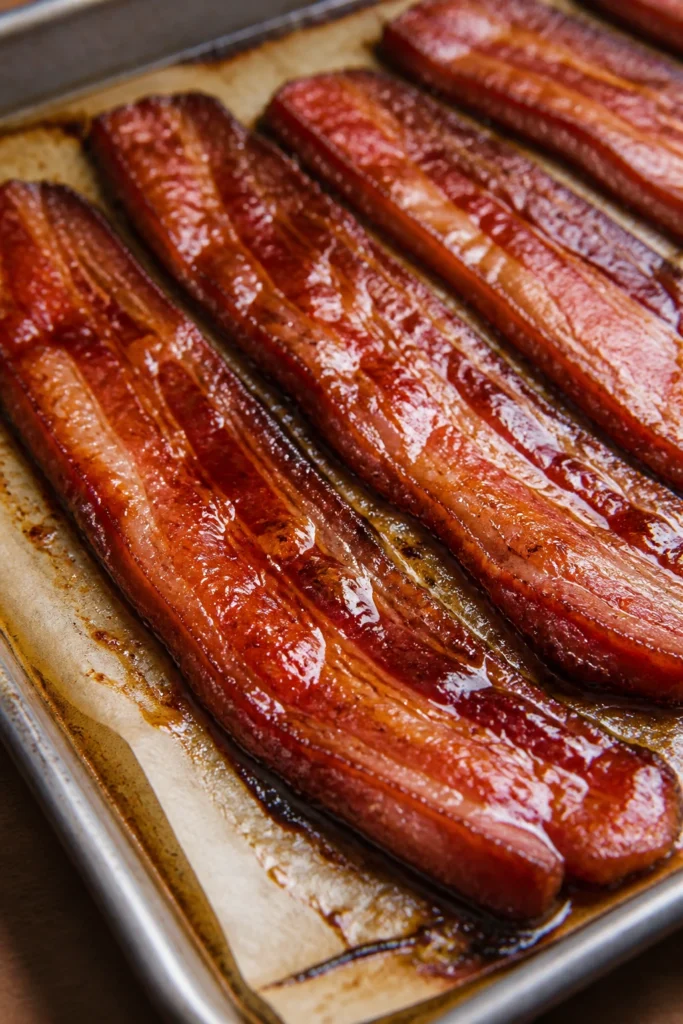 Juicy Crumbled Bacon with Brown Sugar Glaze