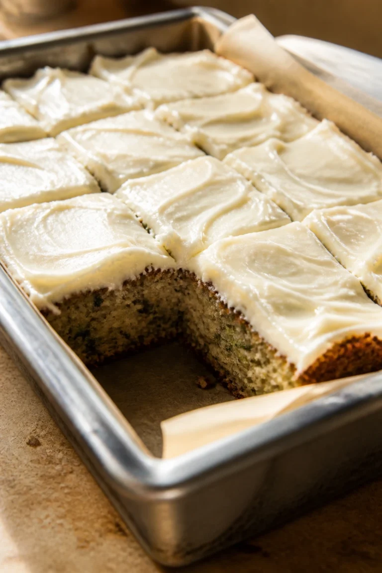 Decadent Crisp Zucchini with Cream Cheese Frosting