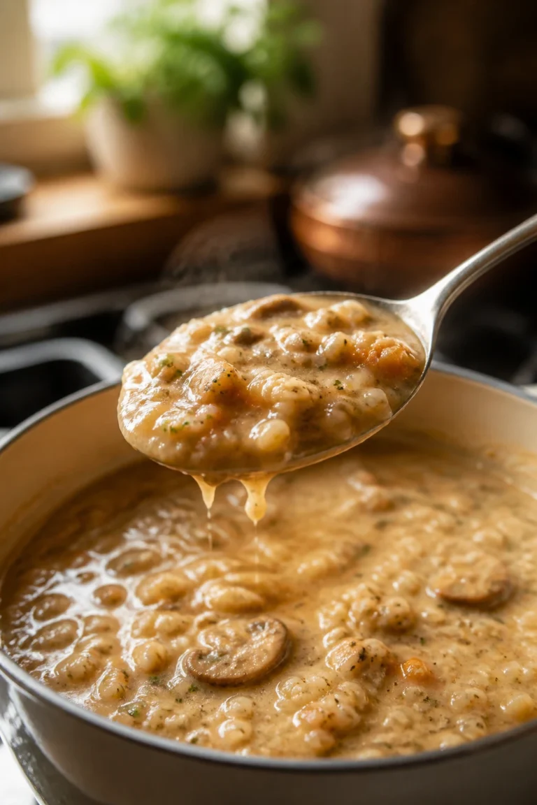 Creamy Barley Soup for Cold Winter Nights