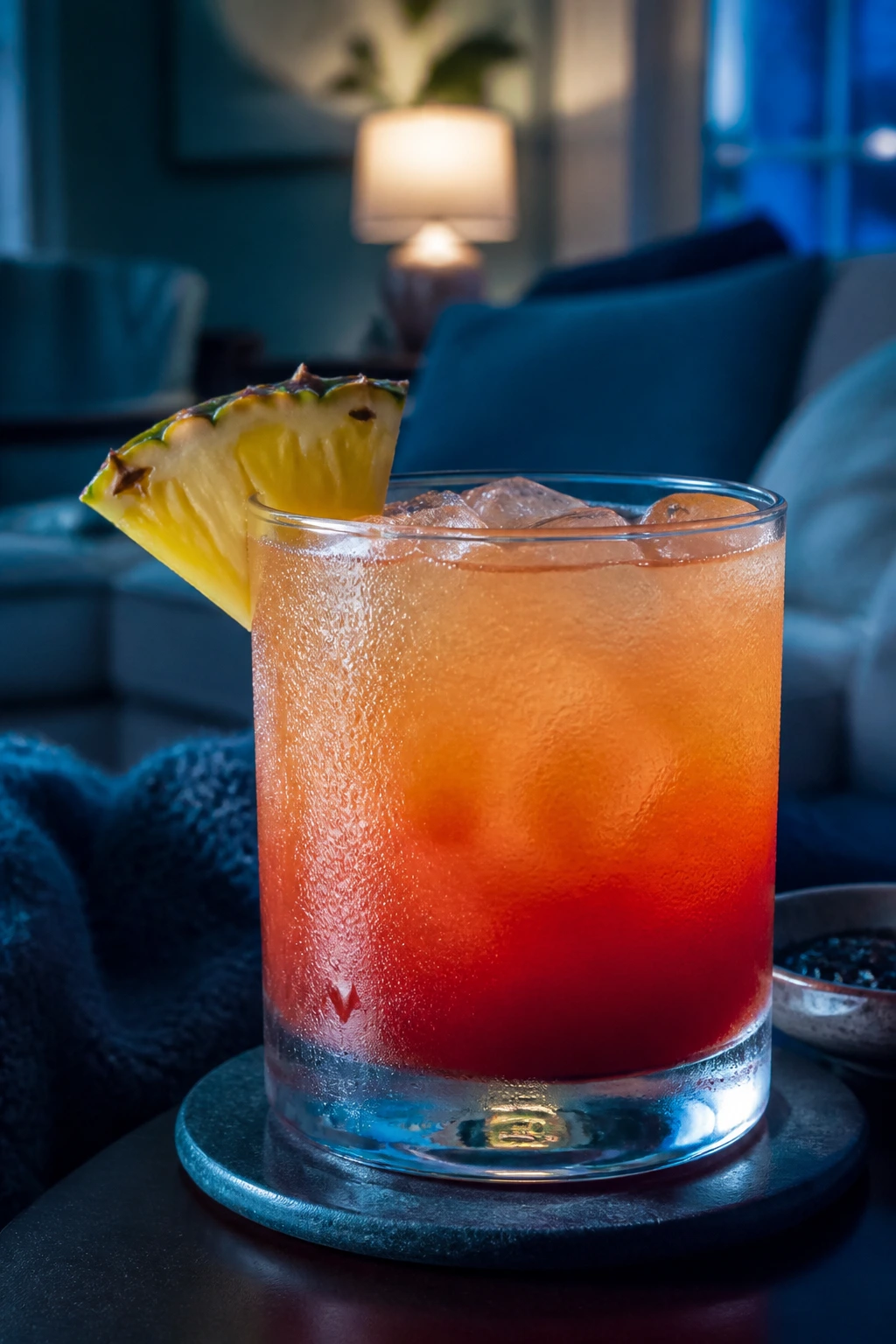 Chilled Bay Breeze in condensation-filled glass for a calm evening