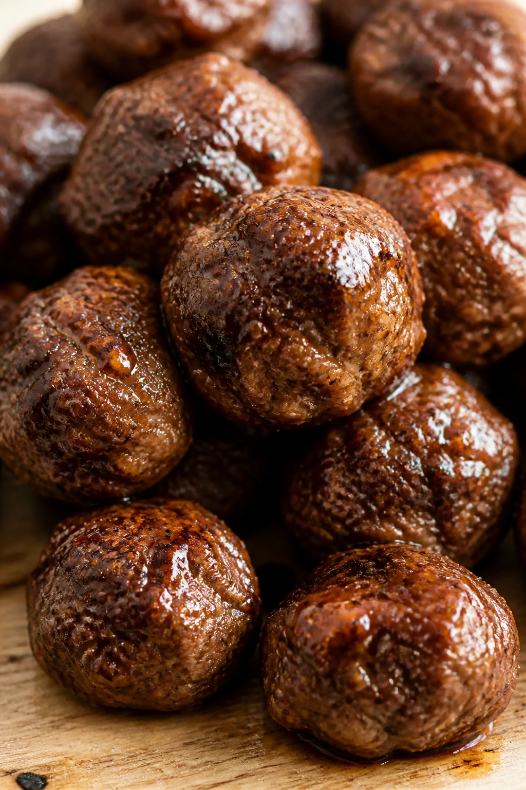 Beef meatballs with tangy vinegar glaze.
