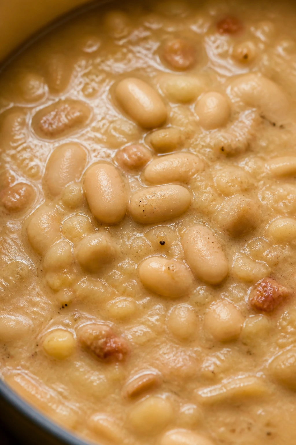Creamy soup with mashed beans adding body