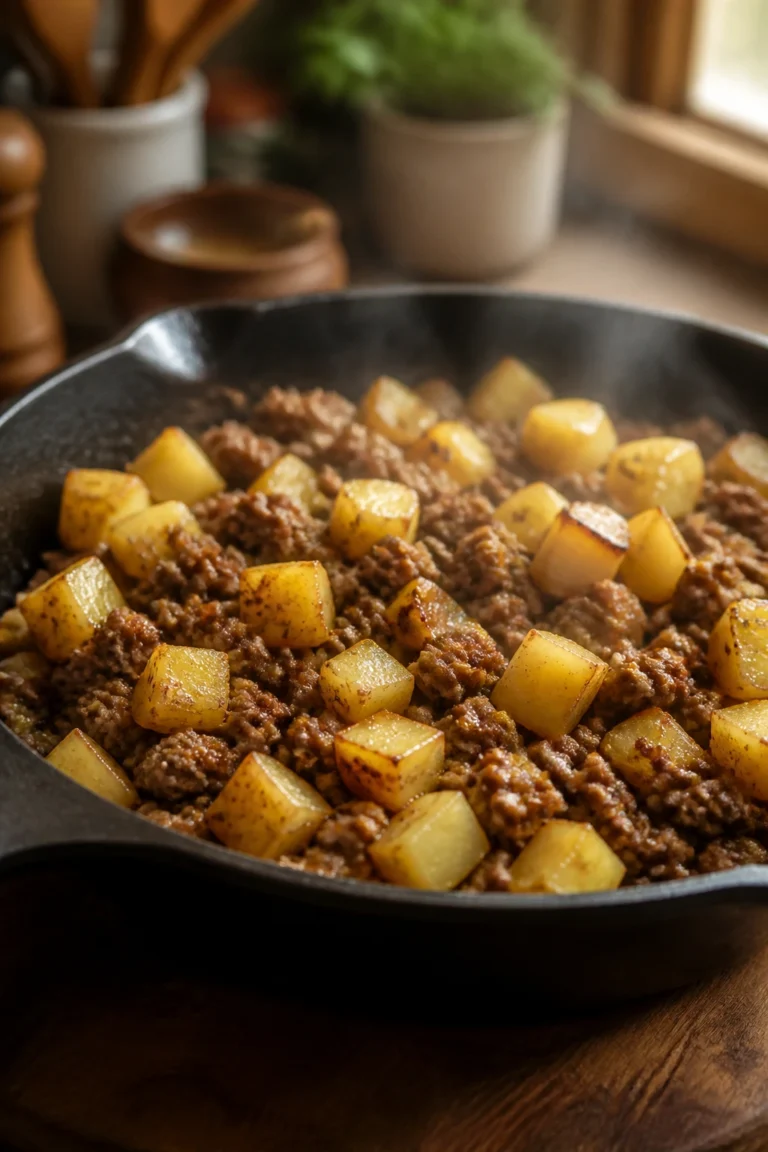 Juicy Ground Beef and Potatoes for a Hearty Dinner
