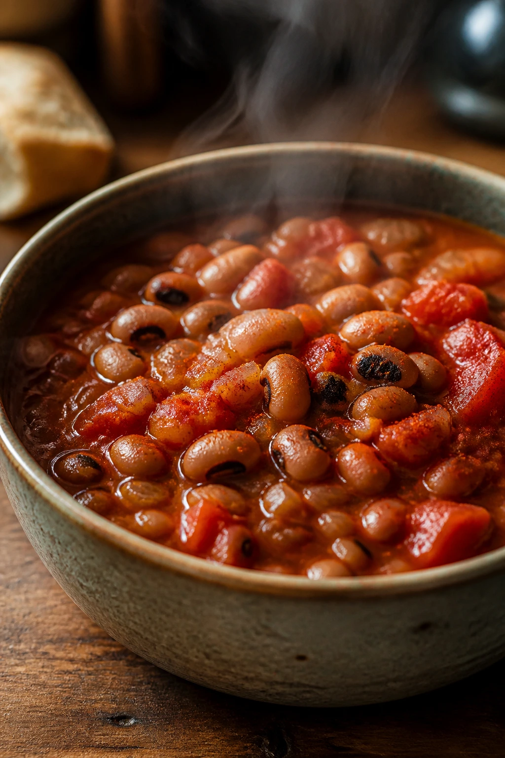 Hearty black-eyed pea stew with tomato and paprika