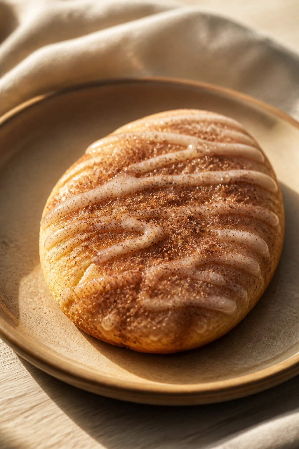 Brown sugar cinnamon Easter egg cookie with cinnamon sugar