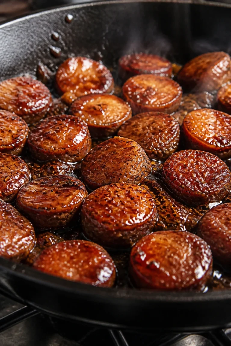 Crispy Sausage Skillet with Brown Sugar Glaze