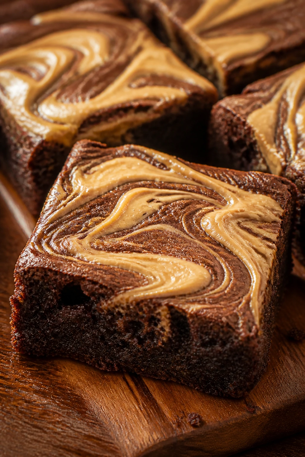 Brownie with peanut butter swirl on top