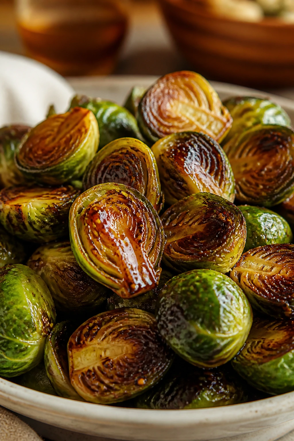 Brussels sprouts with balsamic glaze
