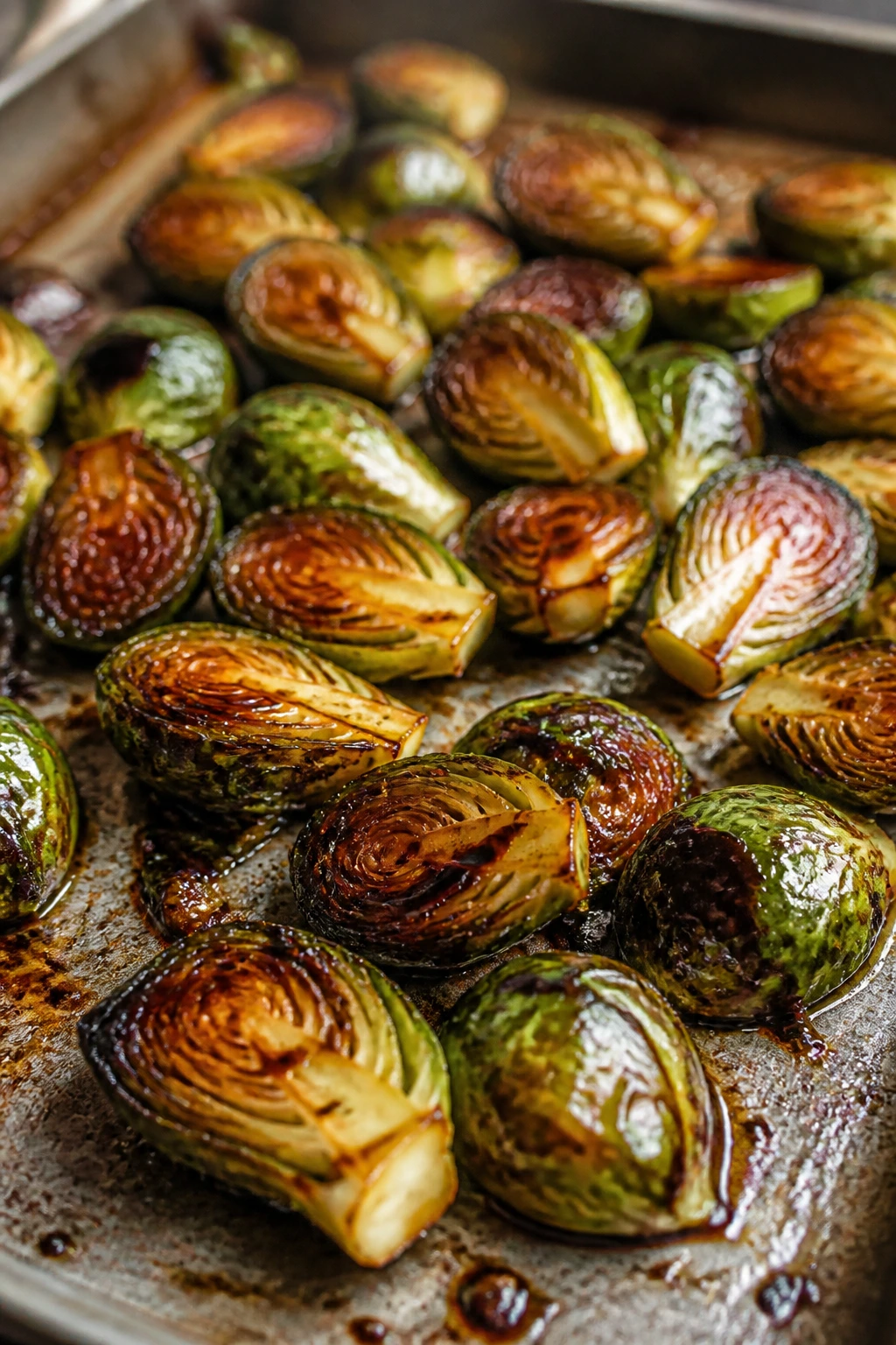 Brussels sprouts with honey-balsamic glaze and crisp edges