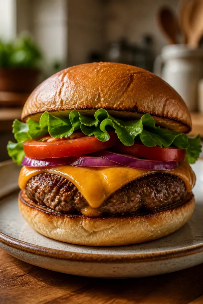 Classic Hamburger for a Hearty Dinner