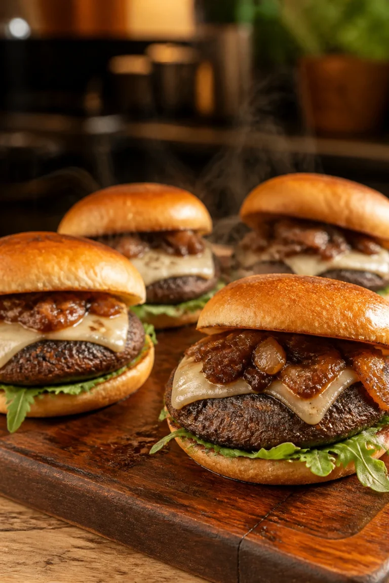 Juicy Portobello Burger for a Hearty Dinner