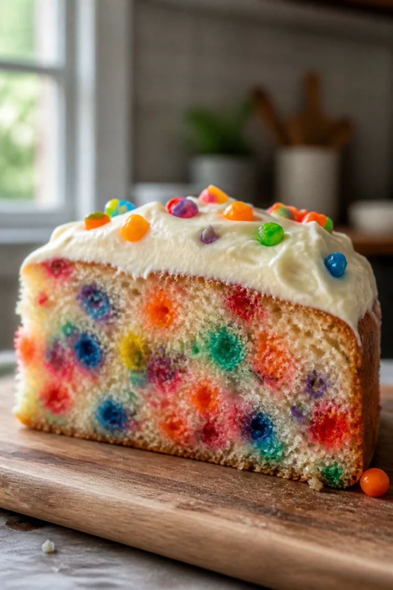 Moist Rainbow Candy with Cream Cheese Frosting