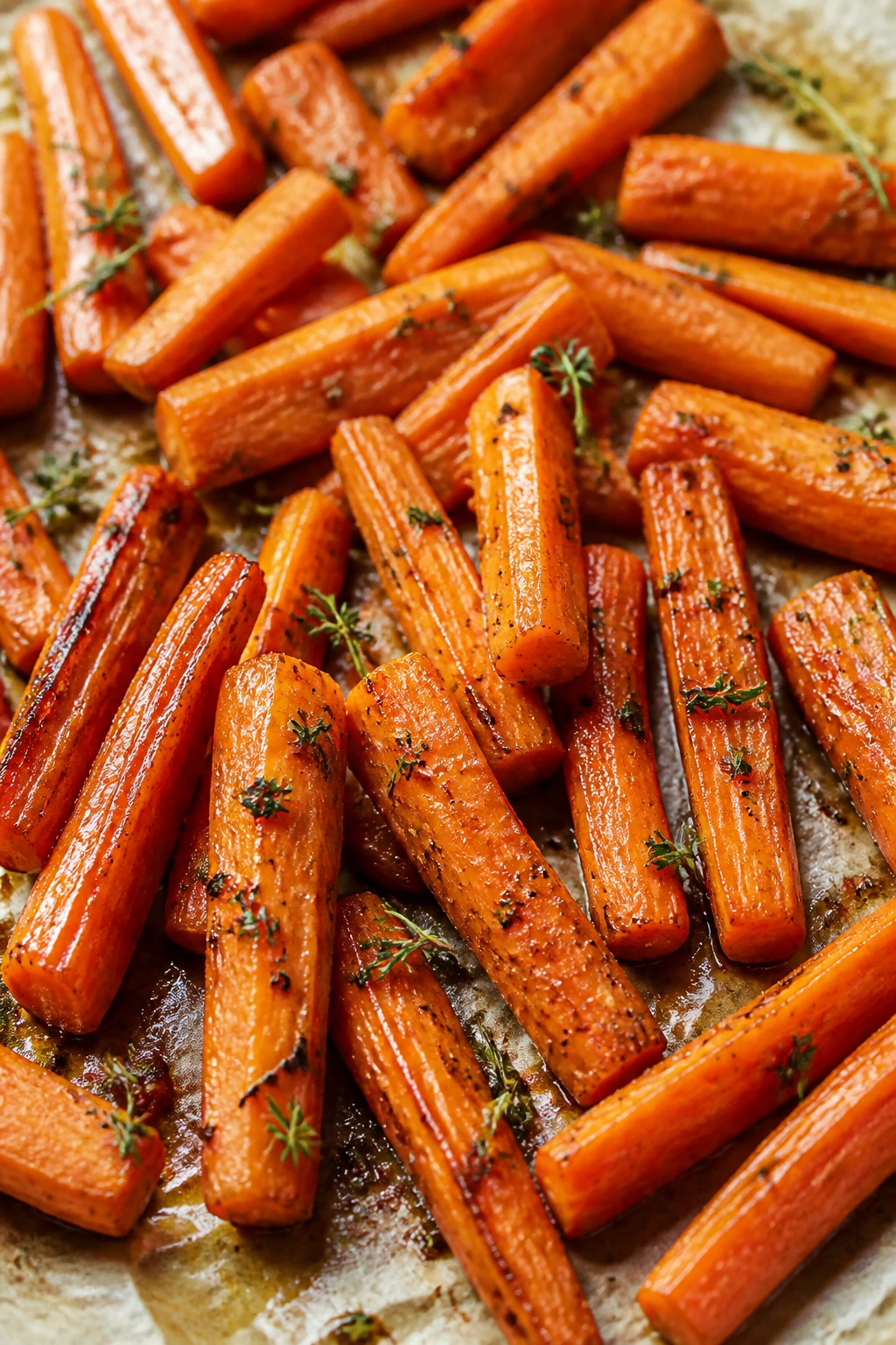 Maple-glazed carrots with thyme