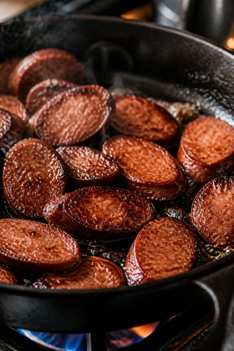 Crispy Traditional Smoked Sausage with Brown Sugar Glaze