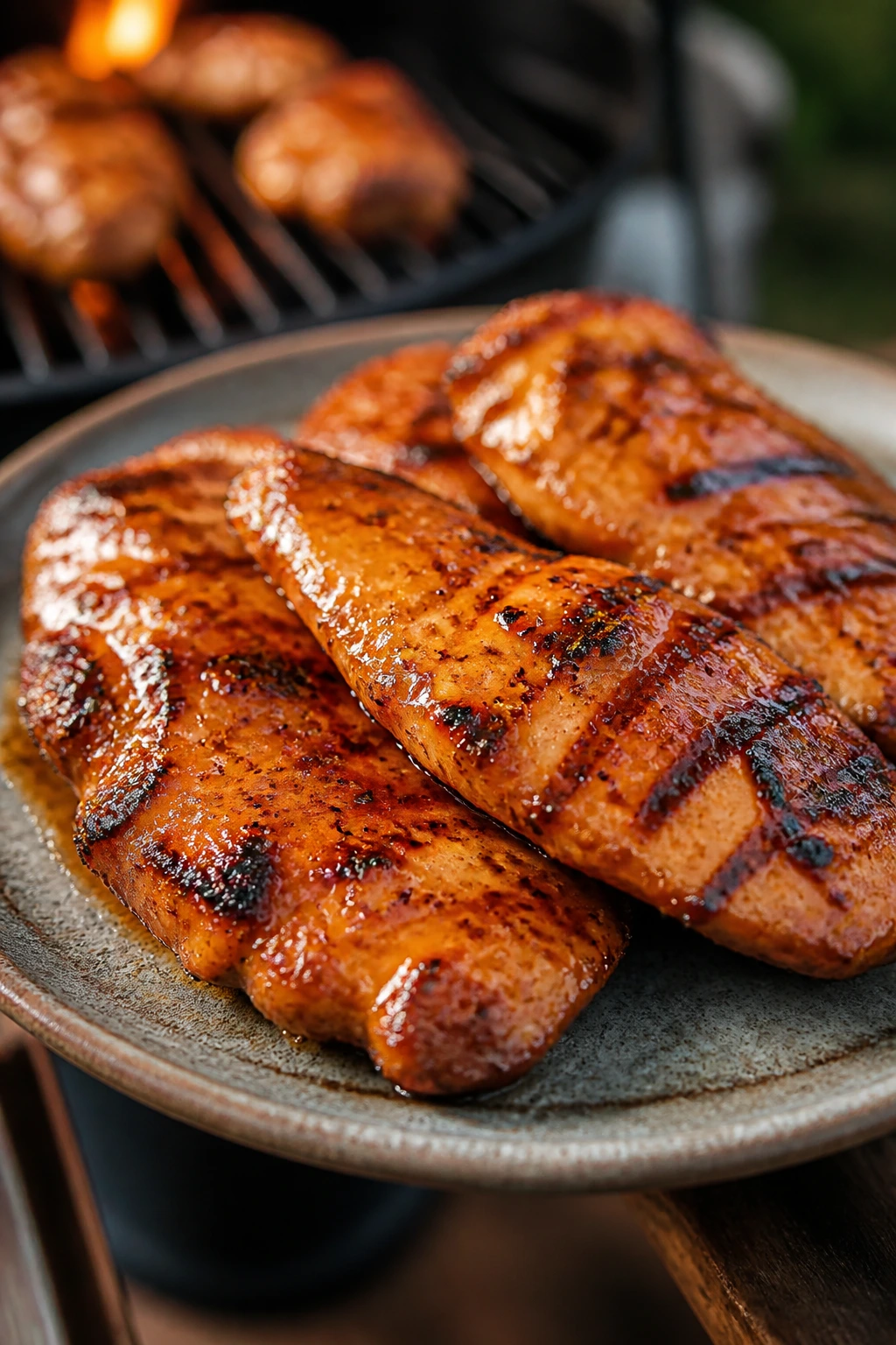 Chicken cutlets with hot honey glaze