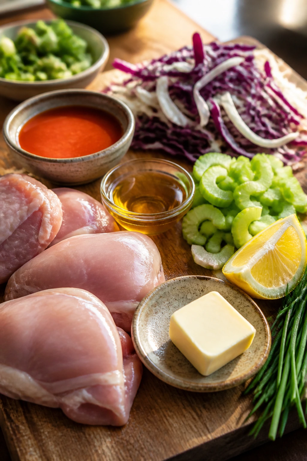Key slider ingredients arranged for emphasis