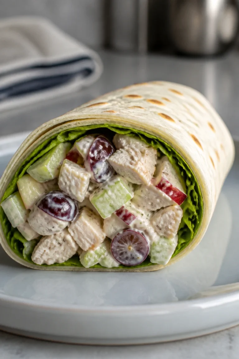 Crisp Chicken Salad Wrap with Homemade Dressing