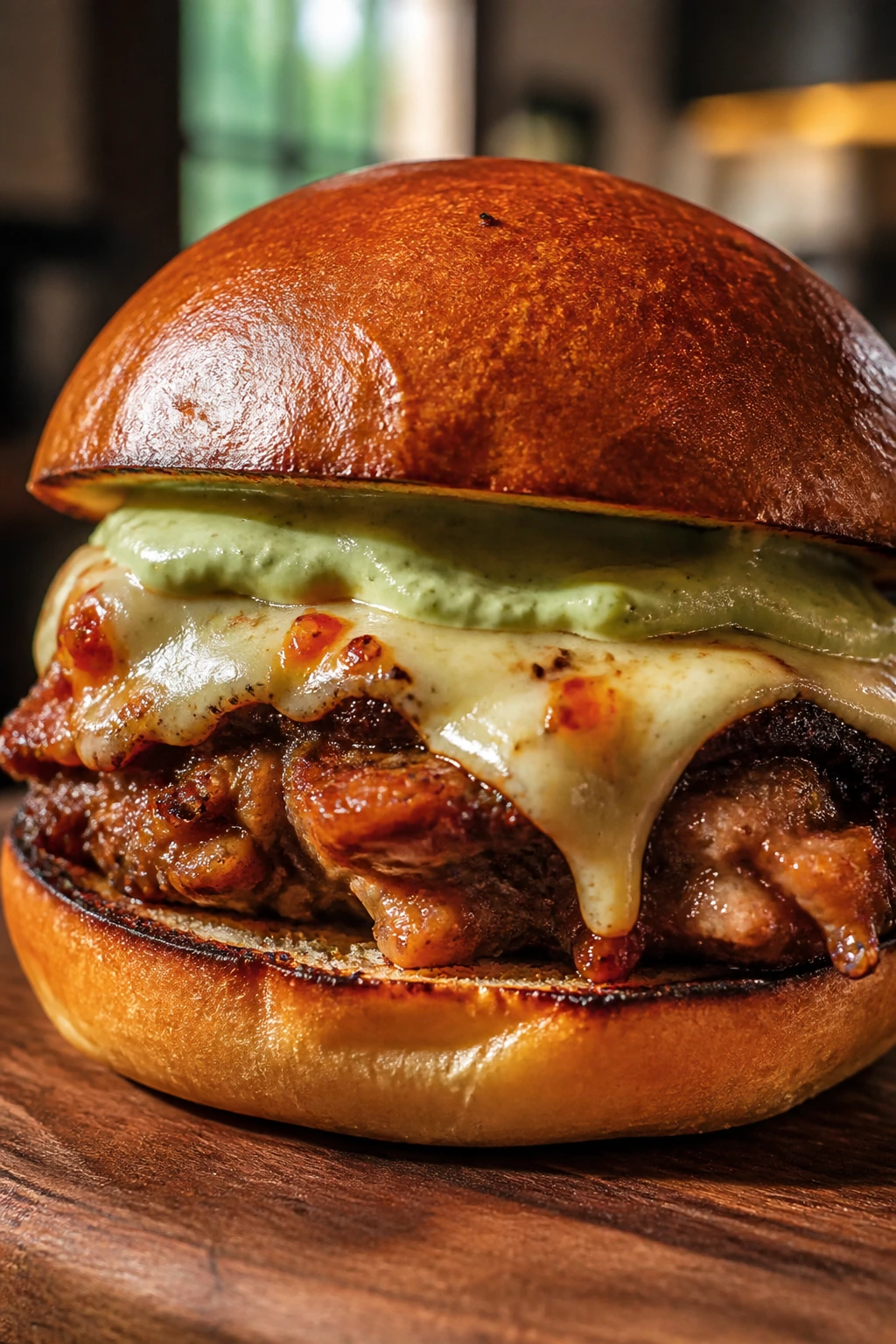Smoky chorizo pork slider with pepper jack cheese