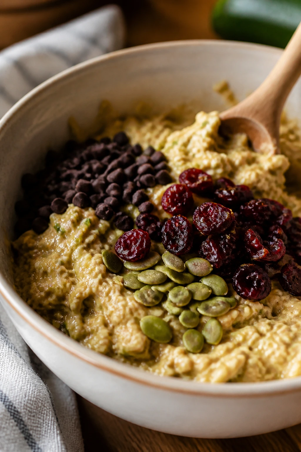 Mixing bowl with diverse add-ins for cookie variations