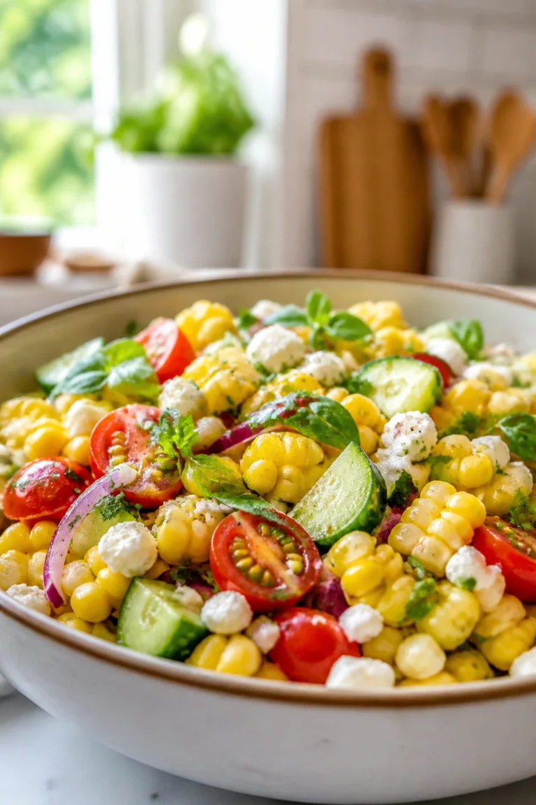 Fresh Corn Salad with Homemade Dressing