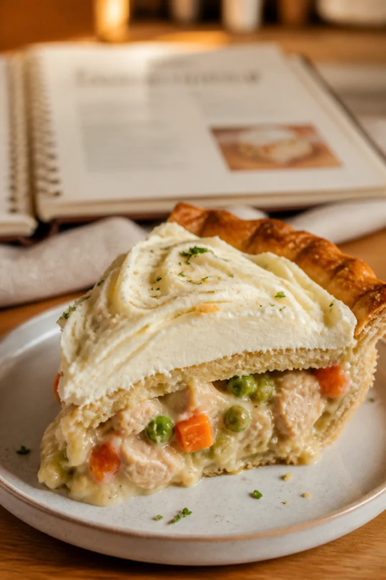 Decadent Creamy Chicken Pot Pie with Cream Cheese Frosting