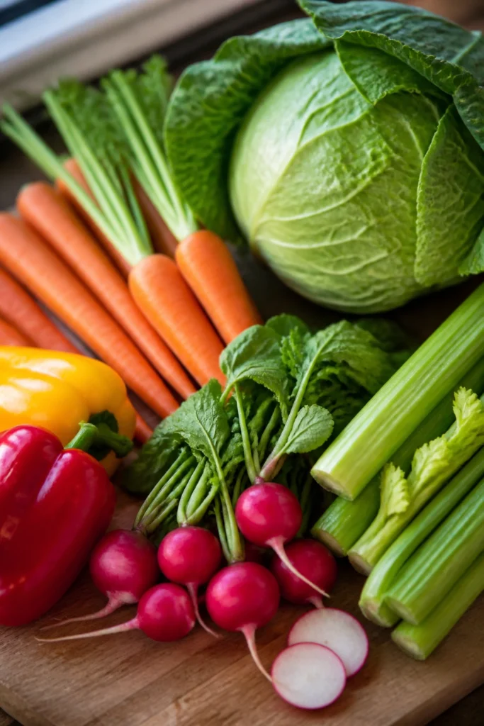 Fresh Crunchy Vegetables for a Healthy Dinner