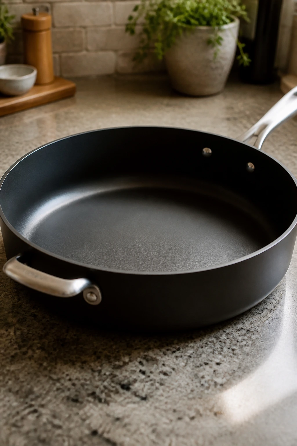 12-inch deep skillet on a kitchen counter