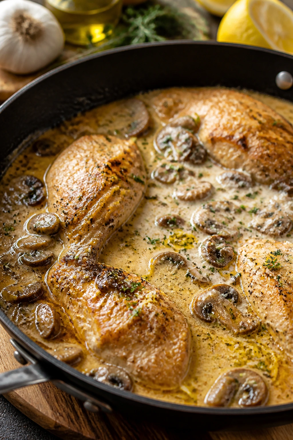 Two-tone sauce swirl in a skillet illustrating flavor swaps
