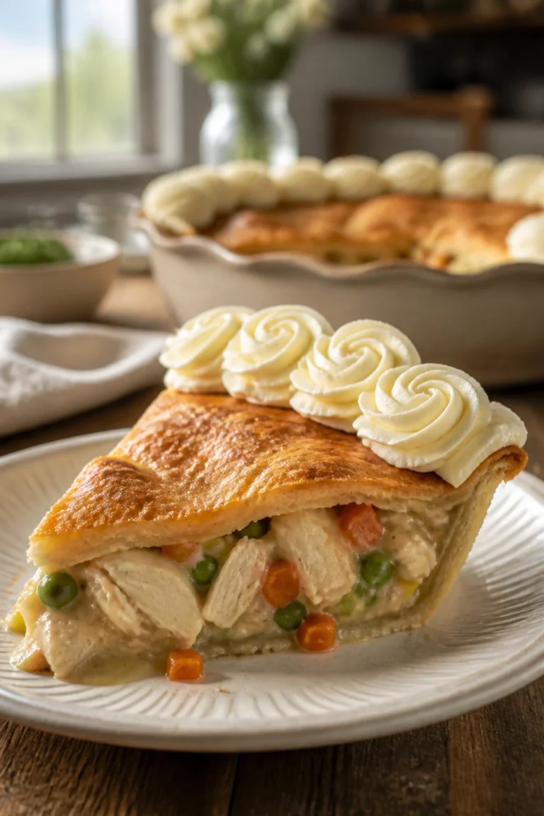 Rich Chicken Pot Pie with Cream Cheese Frosting