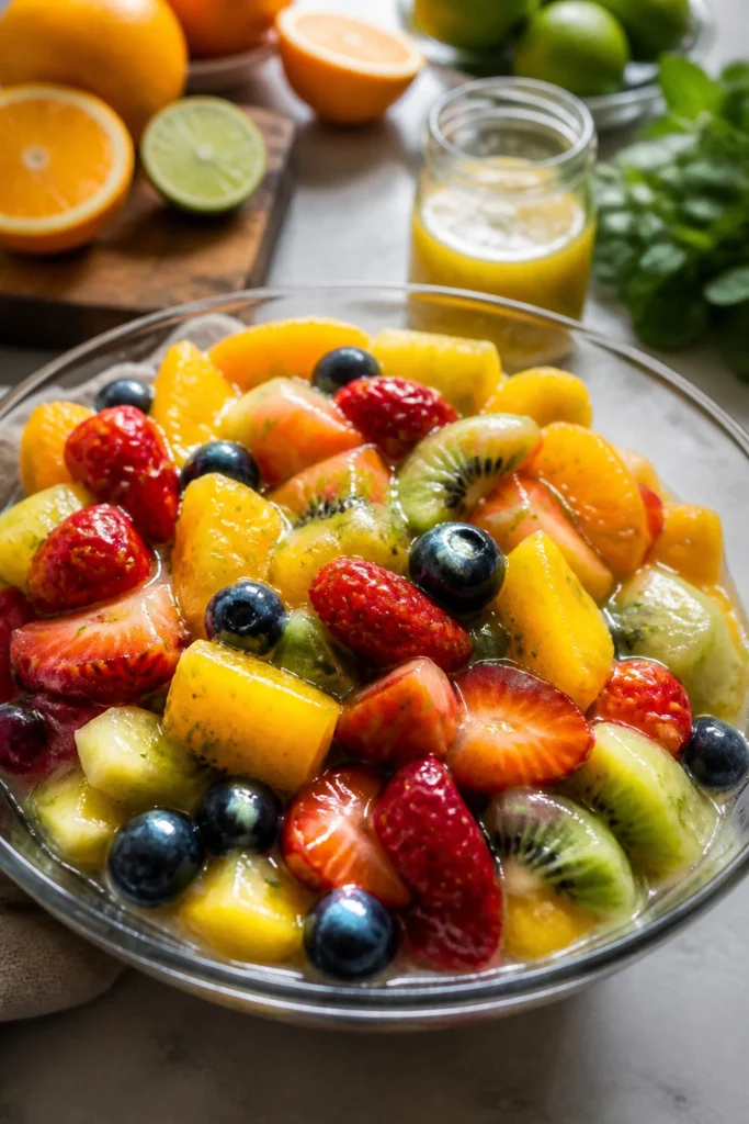 Fresh Fruit Salad with Homemade Dressing