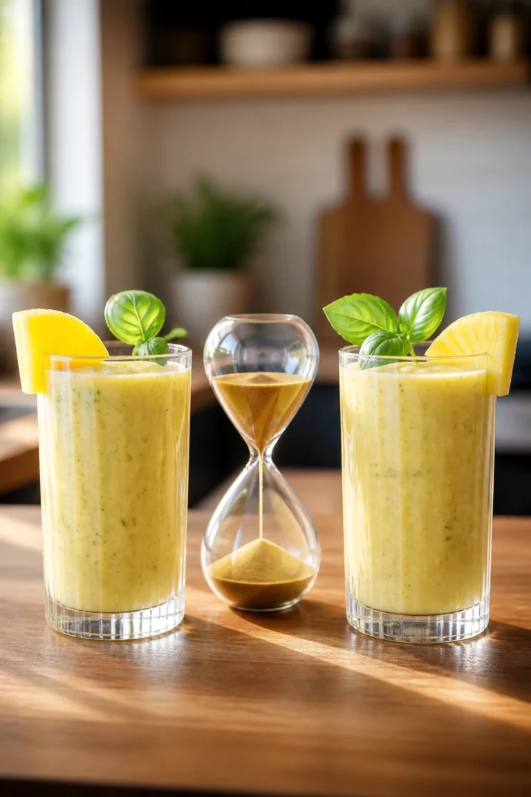 Tropical Basil Smoothie for Summer Sipping