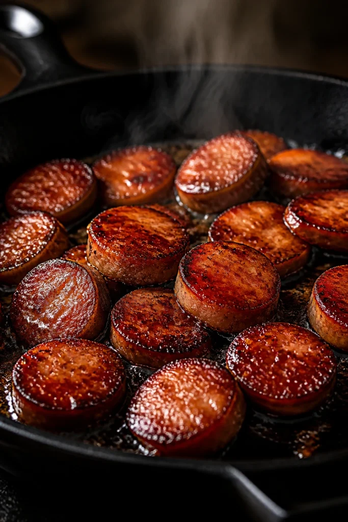 Crispy Keto Sausage with Brown Sugar Glaze
